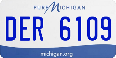 MI license plate DER6109