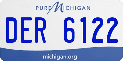 MI license plate DER6122