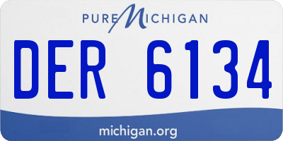 MI license plate DER6134