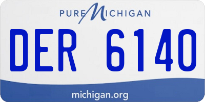 MI license plate DER6140