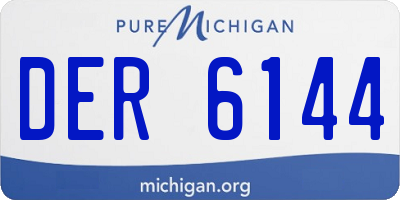 MI license plate DER6144