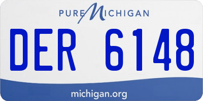 MI license plate DER6148