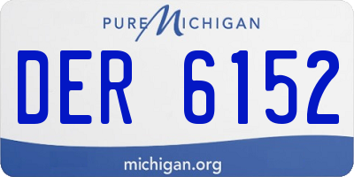 MI license plate DER6152