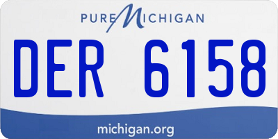 MI license plate DER6158