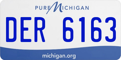 MI license plate DER6163