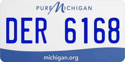 MI license plate DER6168