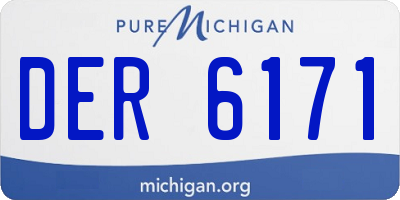 MI license plate DER6171