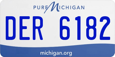 MI license plate DER6182