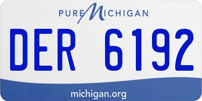 MI license plate DER6192