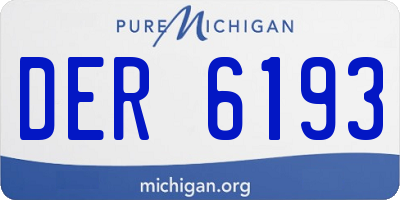MI license plate DER6193
