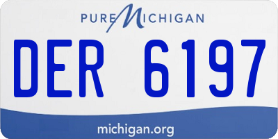 MI license plate DER6197