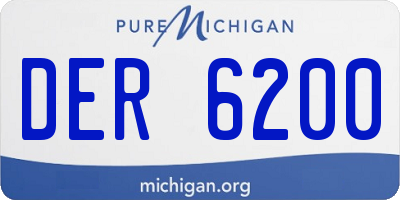 MI license plate DER6200