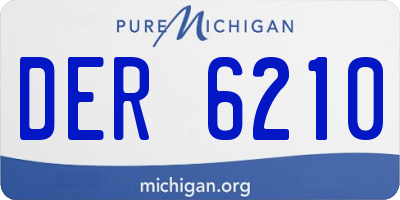 MI license plate DER6210