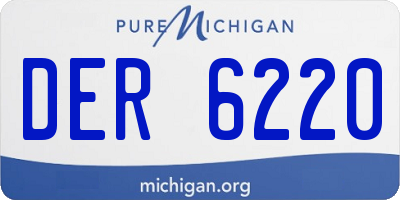 MI license plate DER6220