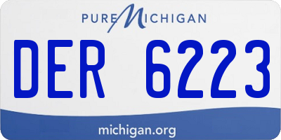 MI license plate DER6223