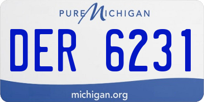 MI license plate DER6231