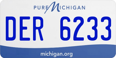 MI license plate DER6233