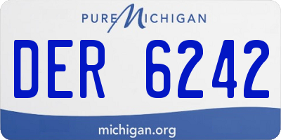MI license plate DER6242