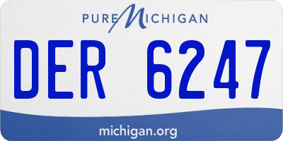 MI license plate DER6247