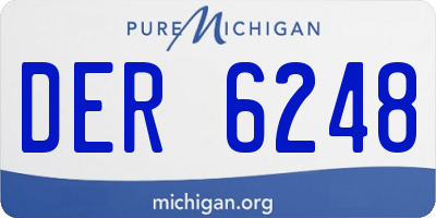 MI license plate DER6248
