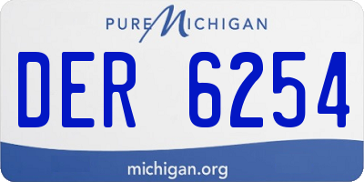 MI license plate DER6254