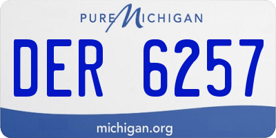 MI license plate DER6257