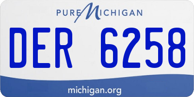 MI license plate DER6258