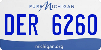 MI license plate DER6260