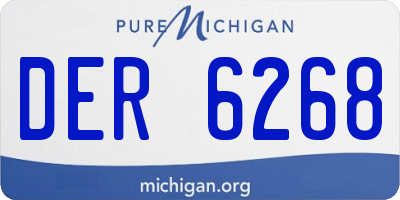 MI license plate DER6268