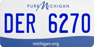 MI license plate DER6270
