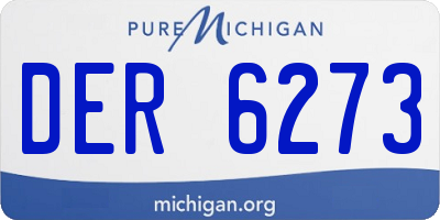 MI license plate DER6273