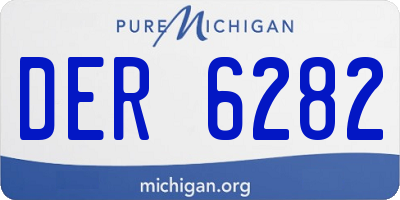 MI license plate DER6282