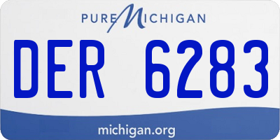 MI license plate DER6283