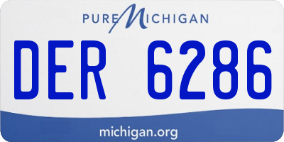 MI license plate DER6286