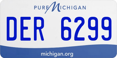 MI license plate DER6299