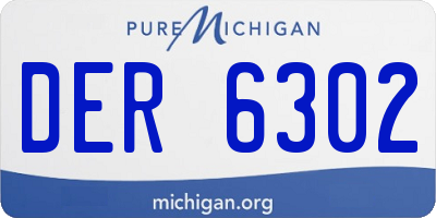 MI license plate DER6302
