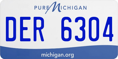 MI license plate DER6304