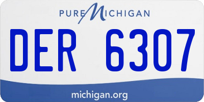 MI license plate DER6307