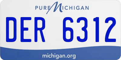 MI license plate DER6312