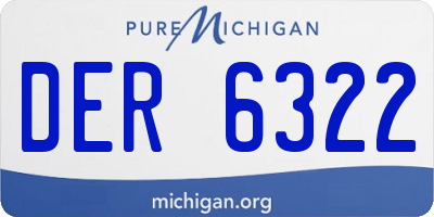MI license plate DER6322