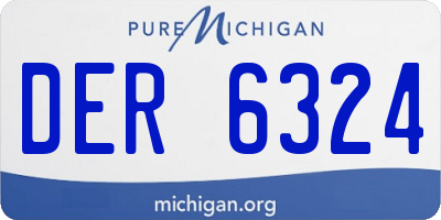 MI license plate DER6324