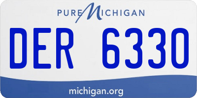 MI license plate DER6330