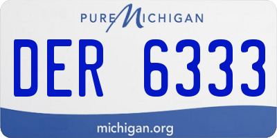 MI license plate DER6333
