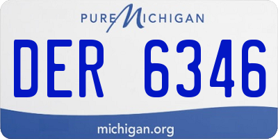 MI license plate DER6346