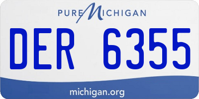 MI license plate DER6355