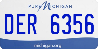 MI license plate DER6356