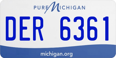 MI license plate DER6361