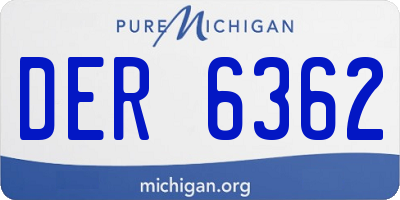 MI license plate DER6362