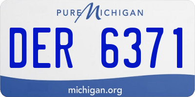 MI license plate DER6371