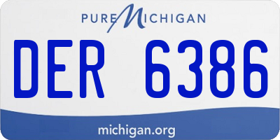 MI license plate DER6386